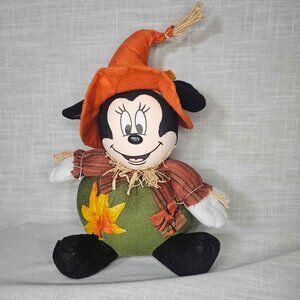 Disney Minnie Mouse  14" Round Fall Scarecrow Plush/Porch Greeter